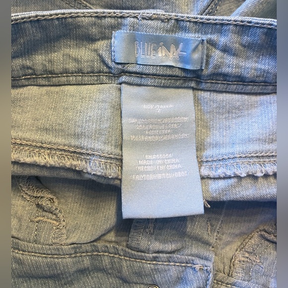 Girls White Washed Jean Shirts, Size 7 - Picture 5 of 5